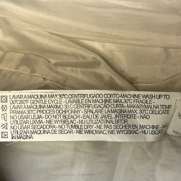 Zara Trafaluc Small Puffer Vest Beige Quilted Gilet Hooded Tweed Winter Layering - Picture 10 of 16